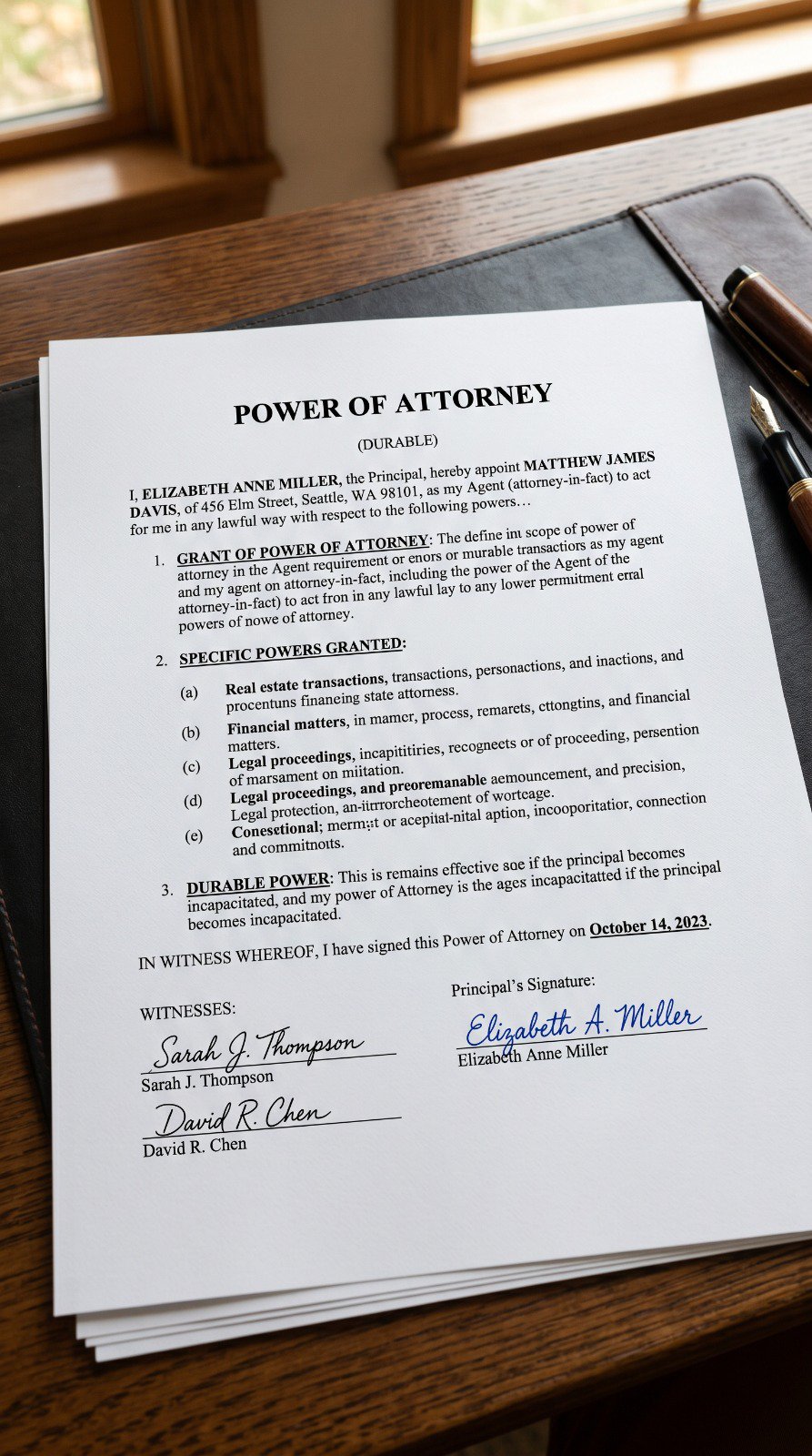 Illustrative power of attorney